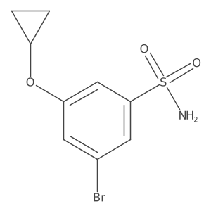 3-Bromo-5-cyclopropoxybenzenesulfonamide结构式
