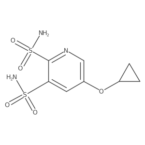 5-Cyclopropoxypyridine-2,3-disulfonamide Structure