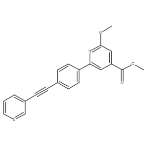 Methyl 2-methoxy-6-[4-[2-(3-pyridinyl)ethynyl]phenyl]-4-pyridinecarboxylate结构式