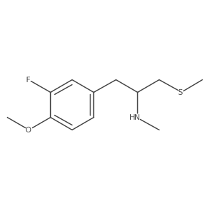 3-Fluoro-4-methoxy-N-methyl-I+/--[(methylthio)methyl]benzeneethanamine结构式