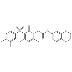N-(2,3-dihydrobenzo[b][1,4]dioxin-6-yl)-2-(3-((3,4-dimethylphenyl)sulfonyl)-4,6-dimethyl-2-oxopyridin-1(2H)-yl)acetamide Structure