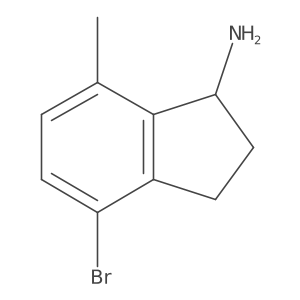 (R)-4-Bromo-7-methyl-2,3-dihydro-1H-inden-1-amine结构式