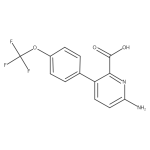 6-Amino-3-(4-trifluoromethoxyphenyl)picolinic acid Structure
