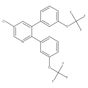 Pyridine, 5-chloro-2,3-bis[3-(trifluoromethoxy)phenyl]-结构式