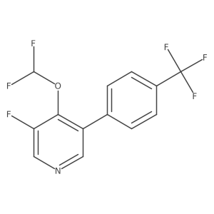 4-(Difluoromethoxy)-3-fluoro-5-(4-(trifluoromethyl)phenyl)pyridine结构式