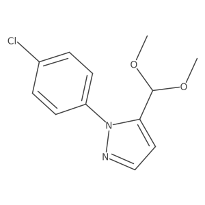 1H-Pyrazole, 1-(4-chlorophenyl)-5-(dimethoxymethyl)- Structure