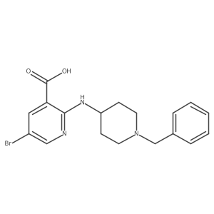 2-((1-Benzylpiperidin-4-yl)amino)-5-bromonicotinic acid Structure