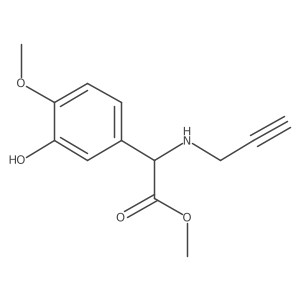 Methyl 2-(3-hydroxy-4-methoxyphenyl)-2-[(prop-2-yn-1-yl)amino]acetate结构式