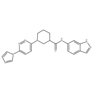 1-(6-(1H-imidazol-1-yl)pyridazin-3-yl)-N-(1H-indazol-6-yl)piperidine-3-carboxamide结构式