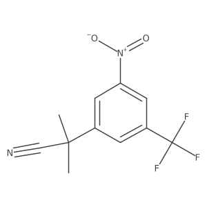 2-Methyl-2-[3-nitro-5-(trifluoromethyl)phenyl]propanenitrile Structure