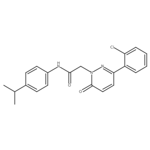 2-[3-(2-chlorophenyl)-6-oxopyridazin-1(6H)-yl]-N-[4-(propan-2-yl)phenyl]acetamide结构式