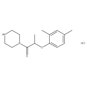 2-(2,4-Dimethylphenoxy)-1-(piperazin-1-yl)propan-1-one hydrochloride Structure