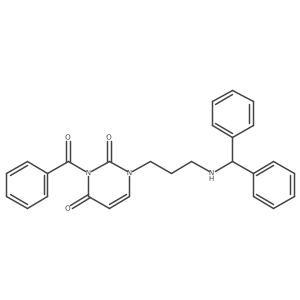 1-(3-(Benzhydrylamino)propyl)-3-benzoyluracil Structure