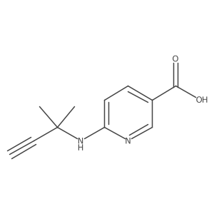 6-((2-Methylbut-3-yn-2-yl)amino)nicotinic acid Structure