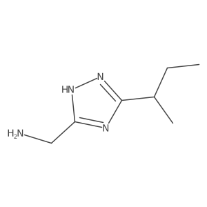 [3-(butan-2-yl)-1H-1,2,4-triazol-5-yl]methanamine结构式