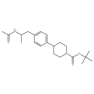 4-[4-(2-Acetylaminopropyl)phenyl]piperidine-1-carboxylic acid tert-butyl ester结构式