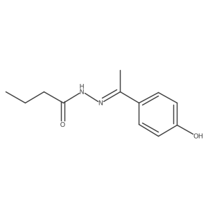 Butanoic acid, 2-[1-(4-hydroxyphenyl)ethylidene]hydrazide Structure