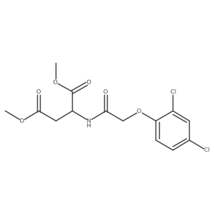 1,4-Dimethyl (2S)-2-[2-(2,4-dichlorophenoxy)acetamido]butanedioate结构式