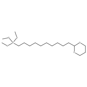 10-(1,3-Dioxan-2-yl)decyltrimethoxysilane Structure