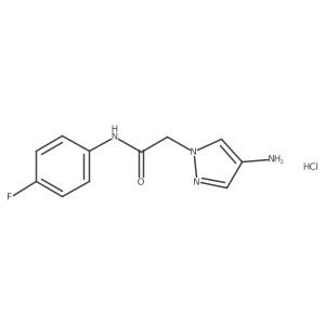 2-(4-Amino-pyrazol-1-yl)-N-(4-fluoro-phenyl)-acetamide hydrochloride Structure