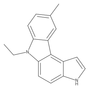Pyrrolo[2,3-c]carbazole, 6-ethyl-3,6-dihydro-9-methyl- Structure