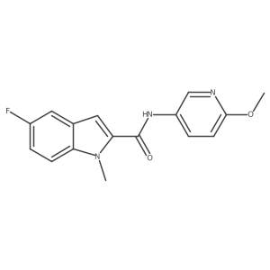 5-fluoro-N-(6-methoxypyridin-3-yl)-1-methyl-1H-indole-2-carboxamide Structure