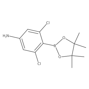 3,5-Dichloro-4-(4,4,5,5-tetramethyl-1,3,2-dioxaborolan-2-yl)aniline结构式