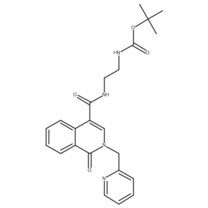 Tert-butyl [2-({[1-oxo-2-(pyridin-2-ylmethyl)-1,2-dihydroisoquinolin-4-yl]carbonyl}amino)ethyl]carbamate Structure