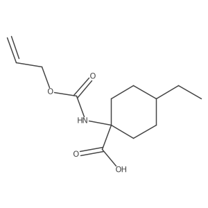 4-Ethyl-1-{[(prop-2-en-1-yloxy)carbonyl]amino}cyclohexane-1-carboxylic acid结构式