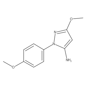 5-Methoxy-2-(4-methoxy-phenyl)-2H-pyrazol-3-ylamine结构式