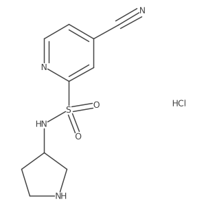 (R)-4-cyano-N-(pyrrolidin-3-yl)pyridine-2-sulfonamide hydrochloride结构式