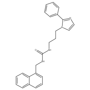 1-(naphthalen-1-ylmethyl)-3-(3-(2-phenyl-1H-imidazol-1-yl)propyl)urea结构式