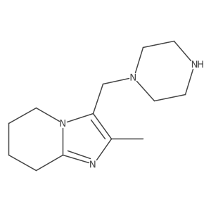 1-({2-methyl-5H,6H,7H,8H-imidazo[1,2-a]pyridin-3-yl}methyl)piperazine结构式