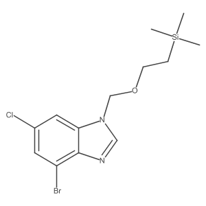 4-Bromo-6-chloro-1-((2-(trimethylsilyl)ethoxy)methyl)-1H-benzo[d]imidazole结构式