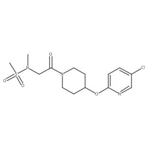 N-(2-(4-((5-chloropyridin-2-yl)oxy)piperidin-1-yl)-2-oxoethyl)-N-methylmethanesulfonamide结构式