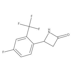 4-[4-Fluoro-2-(trifluoromethyl)phenyl]azetidin-2-one Structure