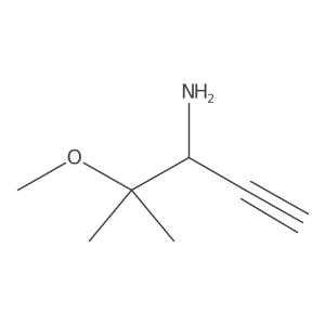 4-Methoxy-4-methylpent-1-yn-3-amine结构式