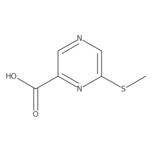 6-(Methylsulfanyl)pyrazine-2-carboxylic acid结构式