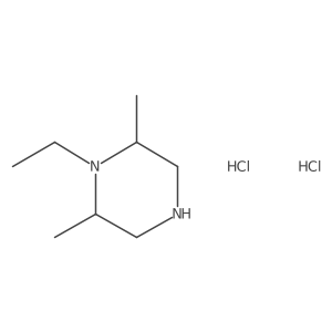 (2S,6R)-1-ethyl-2,6-dimethylpiperazine dihydrochloride Structure