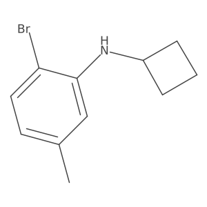 2-bromo-N-cyclobutyl-5-methylaniline结构式