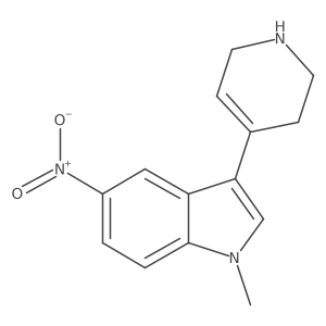 Methyl-5-nitro-3-(1,2,3,6-tetrahydropyridin-4-yl)-1H-indole结构式