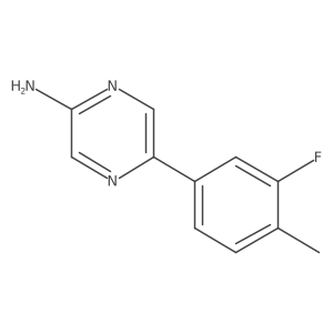 5-(3-Fluoro-4-methylphenyl)pyrazin-2-amine结构式