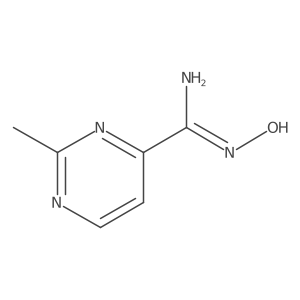 (Z)-N'-Hydroxy-2-methylpyrimidine-4-carboximidamide结构式