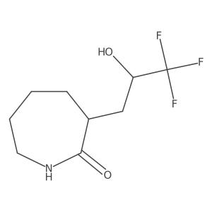 3-(3,3,3-Trifluoro-2-hydroxypropyl)azepan-2-one Structure