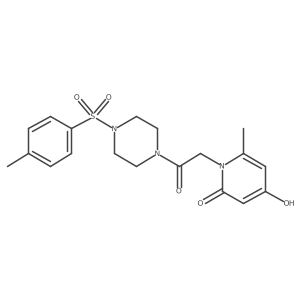4-hydroxy-6-methyl-1-(2-{4-[(4-methylphenyl)sulfonyl]piperazin-1-yl}-2-oxoethyl)pyridin-2(1H)-one结构式