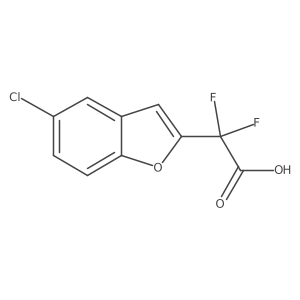 2-(5-Chlorobenzofuran-2-yl)-2,2-difluoroacetic acid Structure