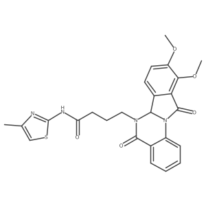 4-(9,10-dimethoxy-5,11-dioxo-6a,11-dihydroisoindolo[2,1-a]quinazolin-6(5H)-yl)-N-(4-methyl-1,3-thiazol-2-yl)butanamide Structure