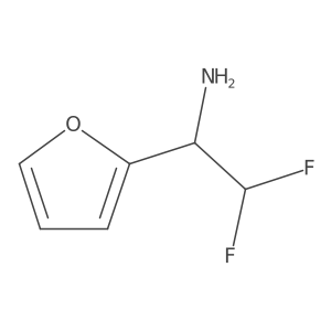 2,2-Difluoro-1-(furan-2-yl)ethan-1-amine结构式