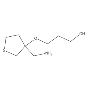 3-{[3-(Aminomethyl)thiolan-3-yl]oxy}propan-1-ol结构式