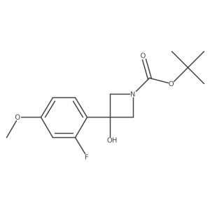 tert-Butyl 3-(2-fluoro-4-methoxyphenyl)-3-hydroxyazetidine-1-carboxylate结构式